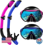 Snorkeling Gear For Adults, Dry Top Set Scuba Mask, 180 Panoramic. Fixed Price $32.98.