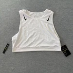 Nike Aeroswift Womens Slim Fit Running Crop Top Tank White Xl New CZ1030-100. Fixed Price $29.95.