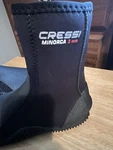 Used Cressi 3MM Minorca Long Water Sport Black Boots, Size: 7 MEN/8 Women. Fixed Price $12.95.
