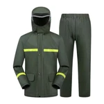 Green Raincoat With Hood,rain Suits Two-piece Waterproof Pockets & Zipper. Fixed Price $28.23.