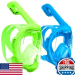 Kids Full Face Snorkel Mask 180 Panoramic, Anti-fog, Anti-leak Diving Gear. Fixed Price $53.44.