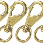 3-1/4 Inch Solid Brass Swivel Snap Hooks Clips With 3/4 Eye #1 For. Fixed Price $35.23.