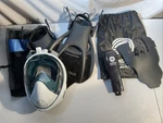 Wildhorn Seaview 180 Degree Snorkel Mask White And Fins. Used Once!!. Fixed Price $35.00.
