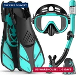 Ubekezele Snorkeling Gear For Adults WOMEN,4 1 Set With Panoramic. Fixed Price $57.36.