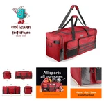 Durable 130L Sports Travel Bag With Scratch-resistant Bottom & Team Lift Handles. Fixed Price $75.99.