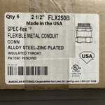 Box Of 6: American Fittings Spec-flex FLX250B 2.5 Flexible Metal Connectors New. Fixed Price $25.00.