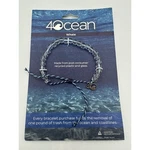 4OCEAN Whale Bracelet Light Blue Purple Recycled Plastic Glass Handmade Bali. Fixed Price $13.50.