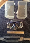 Scubamax Dolphin 4 Small Volume Kids Mask Blue With Strap And Case. Fixed Price $25.00.