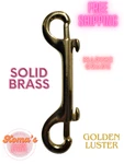 Solid Brass Bolt Action Double Snap Hook. 43/4" Length. Marine Grade. Scuba Clip. Fixed Price $8.75.