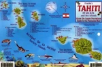 Tahiti & Society Islands Dive Reef Creatures Guide Franko Maps Laminate.... Fixed Price $13.90.