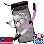 Ist Snorkeling Combo Set Mask Semi-dry Mesh Travel Bag Purple Adult. Fixed Price $87.02.