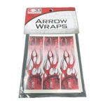 Bohning 12 Pack 4" Arrow Wraps: Red & White Flames: Vinyl Stickers: 1" Wide. Fixed Price $15.99.