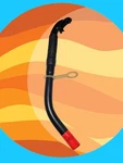 Vintage Dacor Glo Top Dive Diving Snorkeling Black Orange Fluorescent. Fixed Price $19.99.