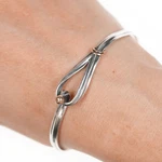 7" Vintage Tiffany 14K/STERLING Hook Eye Bangle Bracelet. Fixed Price $250.00.