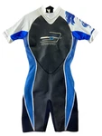 Camaro Shorty Mono Heat Neoprene Uv 50+ S/s 2MM Wetsuit Men's Large White Blue. Fixed Price $33.95.